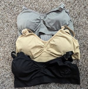 Padded nursing bras - size large